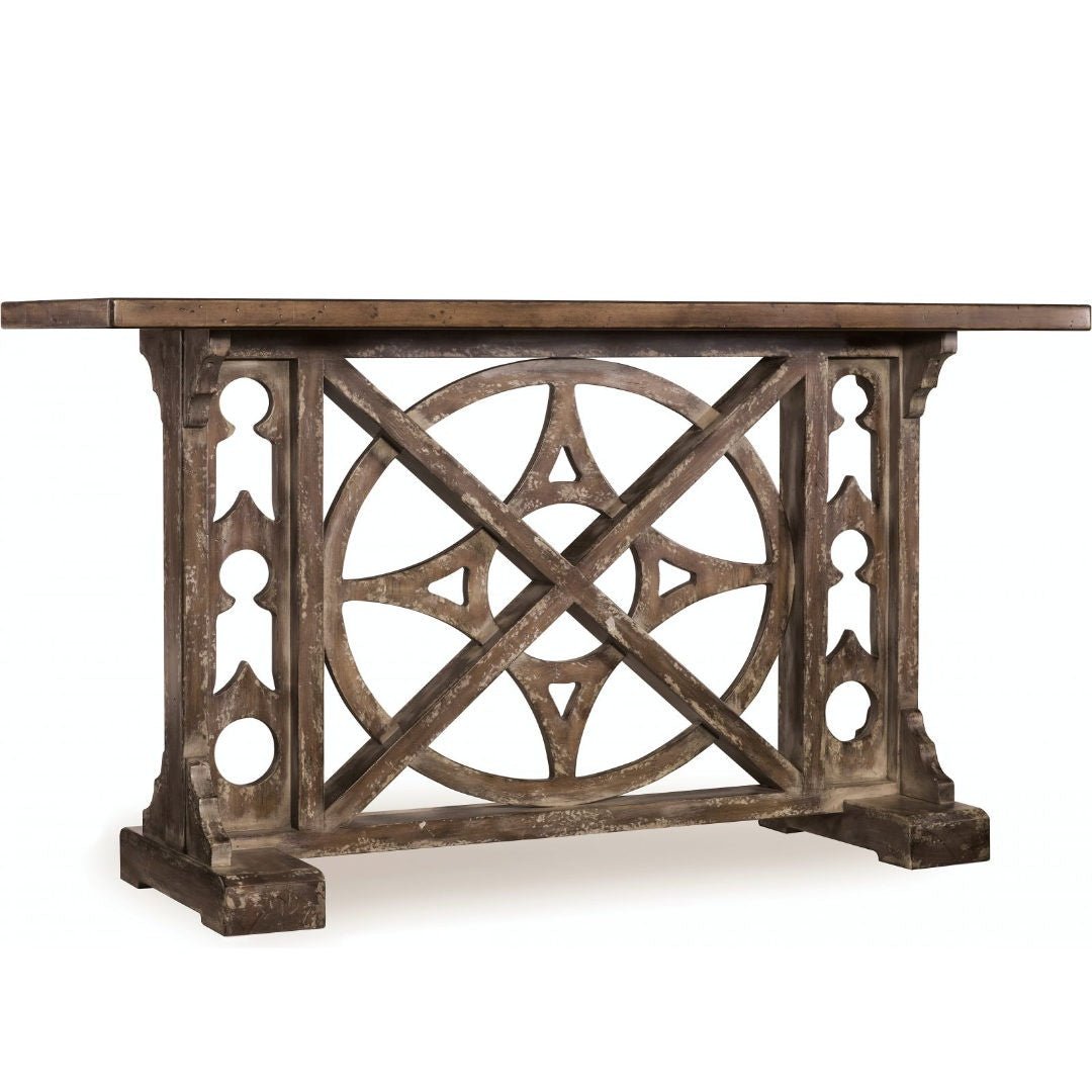 Astro Rafferty Console | Solid & Veneer Pine Patinated | W150 x D48 x H82cm - Suzie Anderson Home