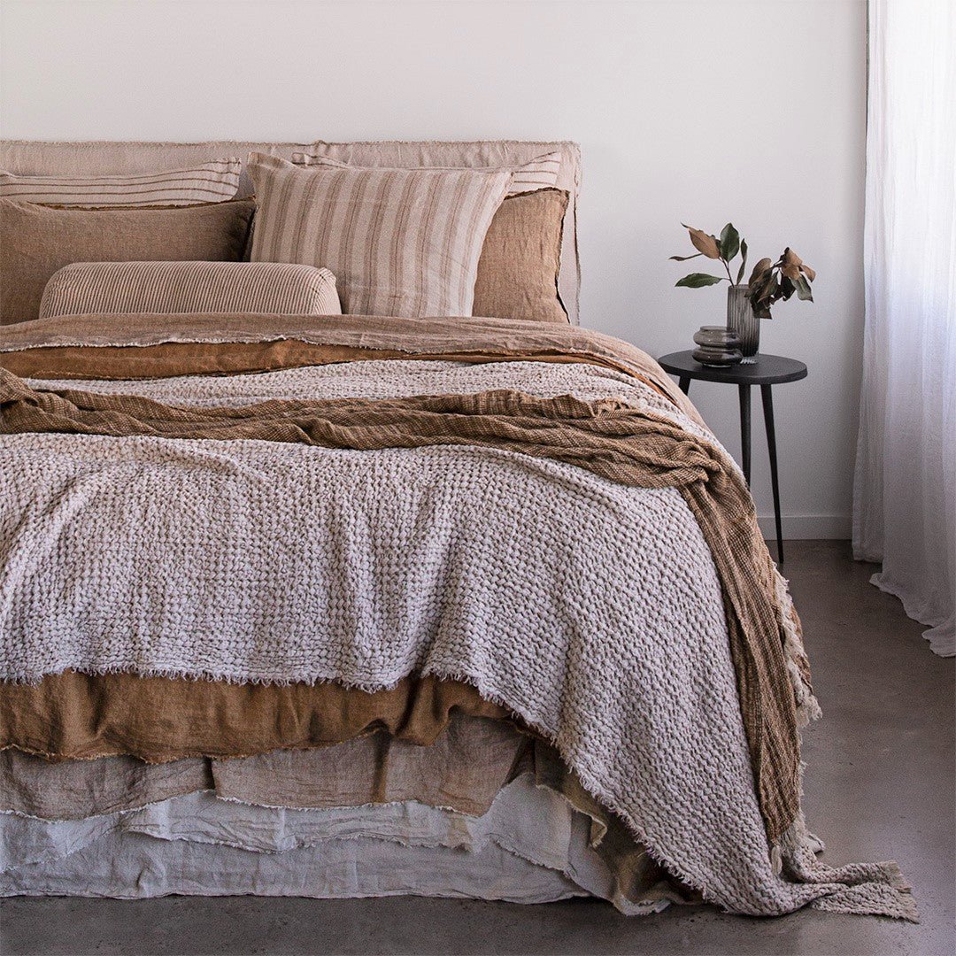 Basix Euro Pillowcase Group Stripe | Brun/Sable - Suzie Anderson Home