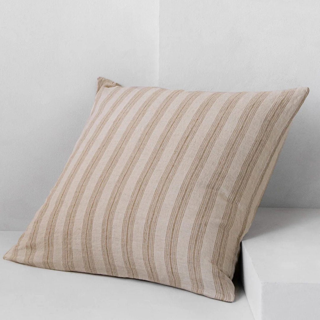 Basix Euro Pillowcase Group Stripe | Brun/Sable - Suzie Anderson Home