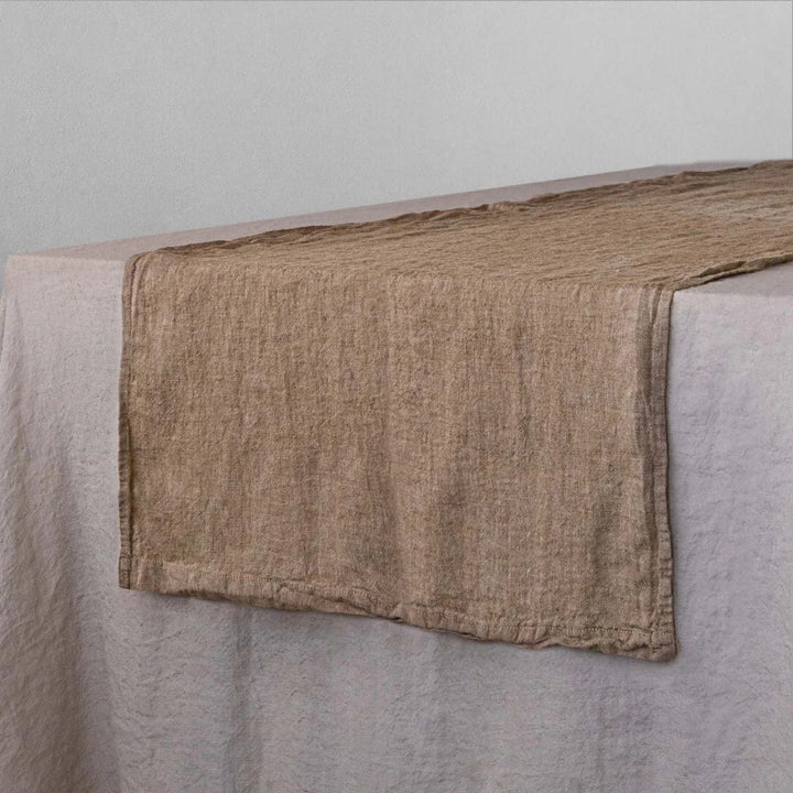 Basix Linen Runner | Brun - Suzie Anderson Home