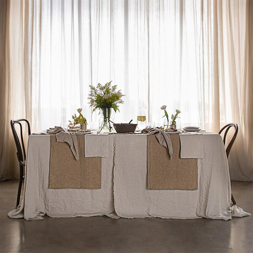 Basix Linen Runner | Brun - Suzie Anderson Home