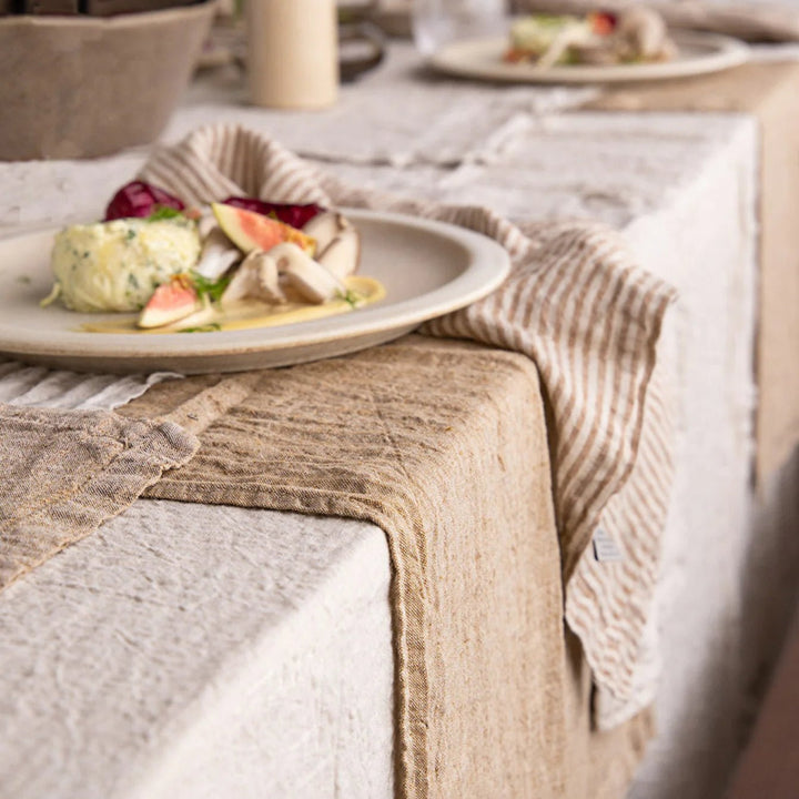 Basix Linen Runner | Brun - Suzie Anderson Home