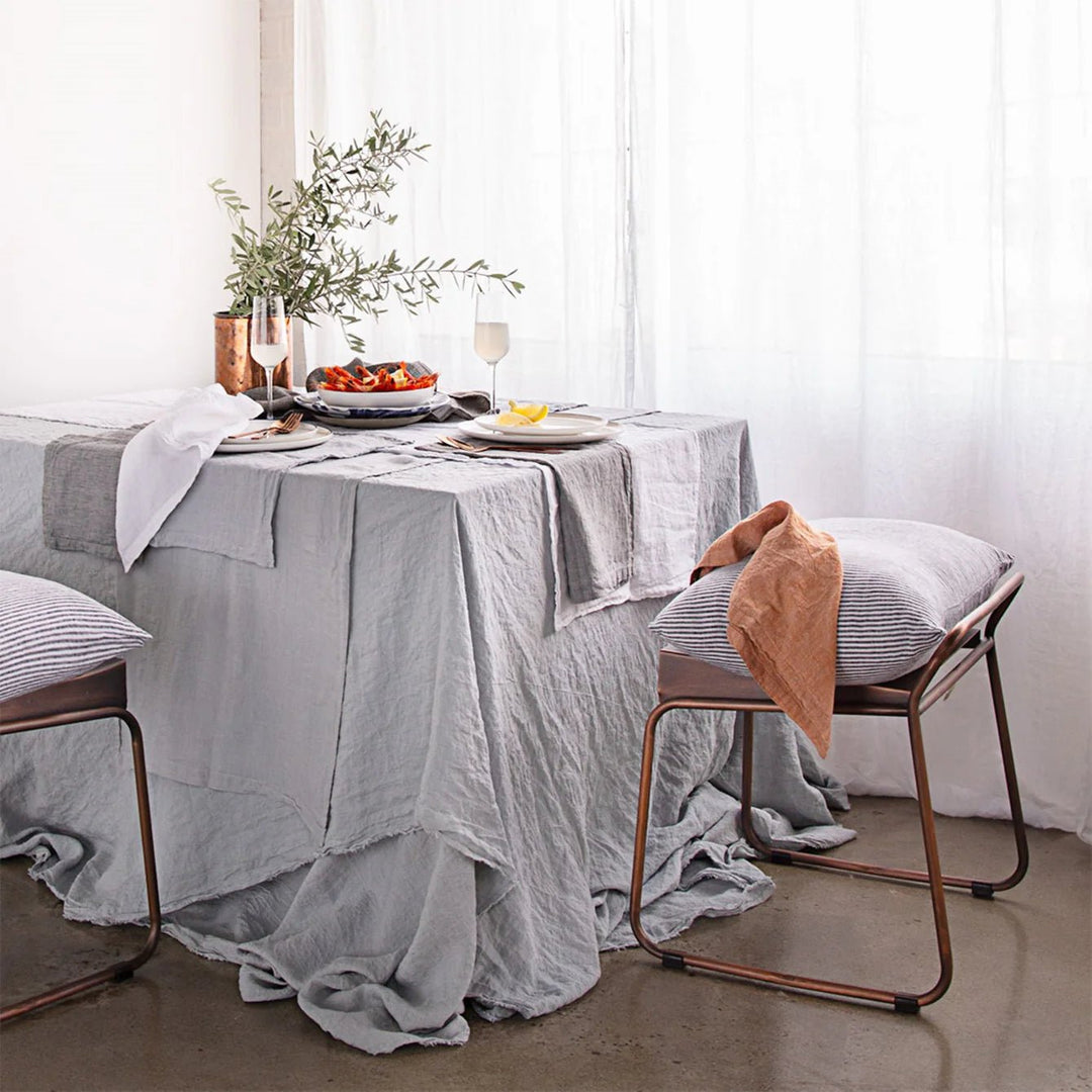 Basix Linen Runner | Fog - Suzie Anderson Home