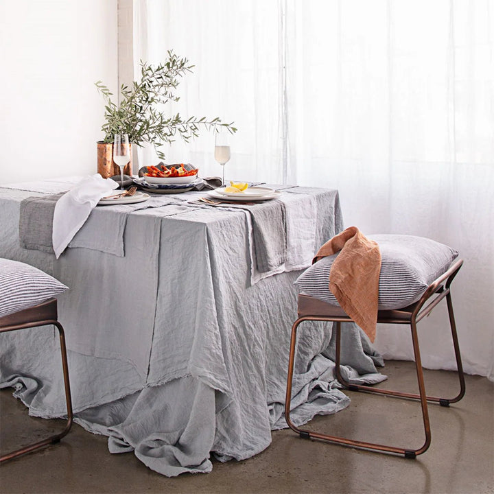 Basix Linen Runner | Fog - Suzie Anderson Home