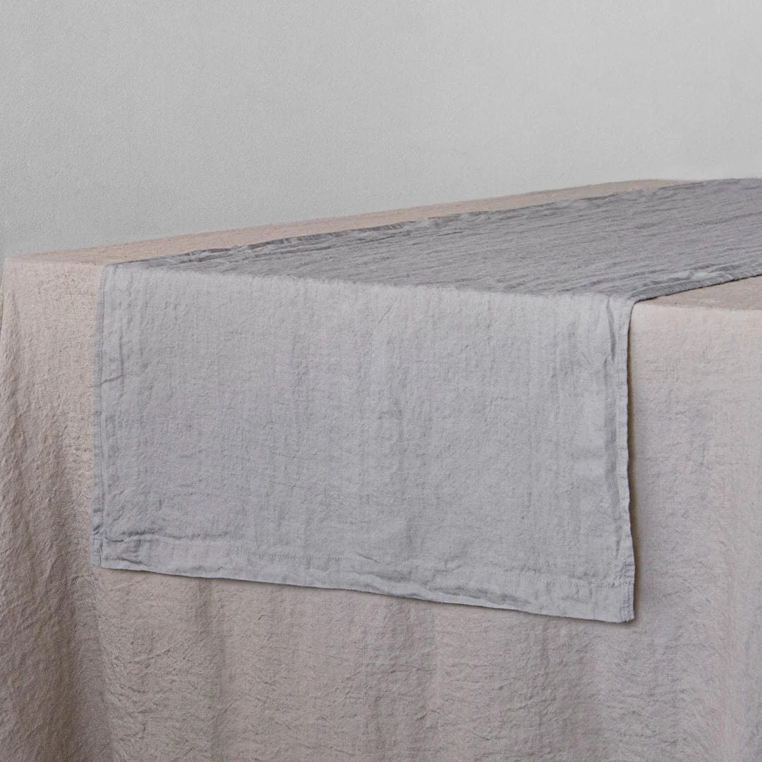 Basix Linen Runner | Fog - Suzie Anderson Home