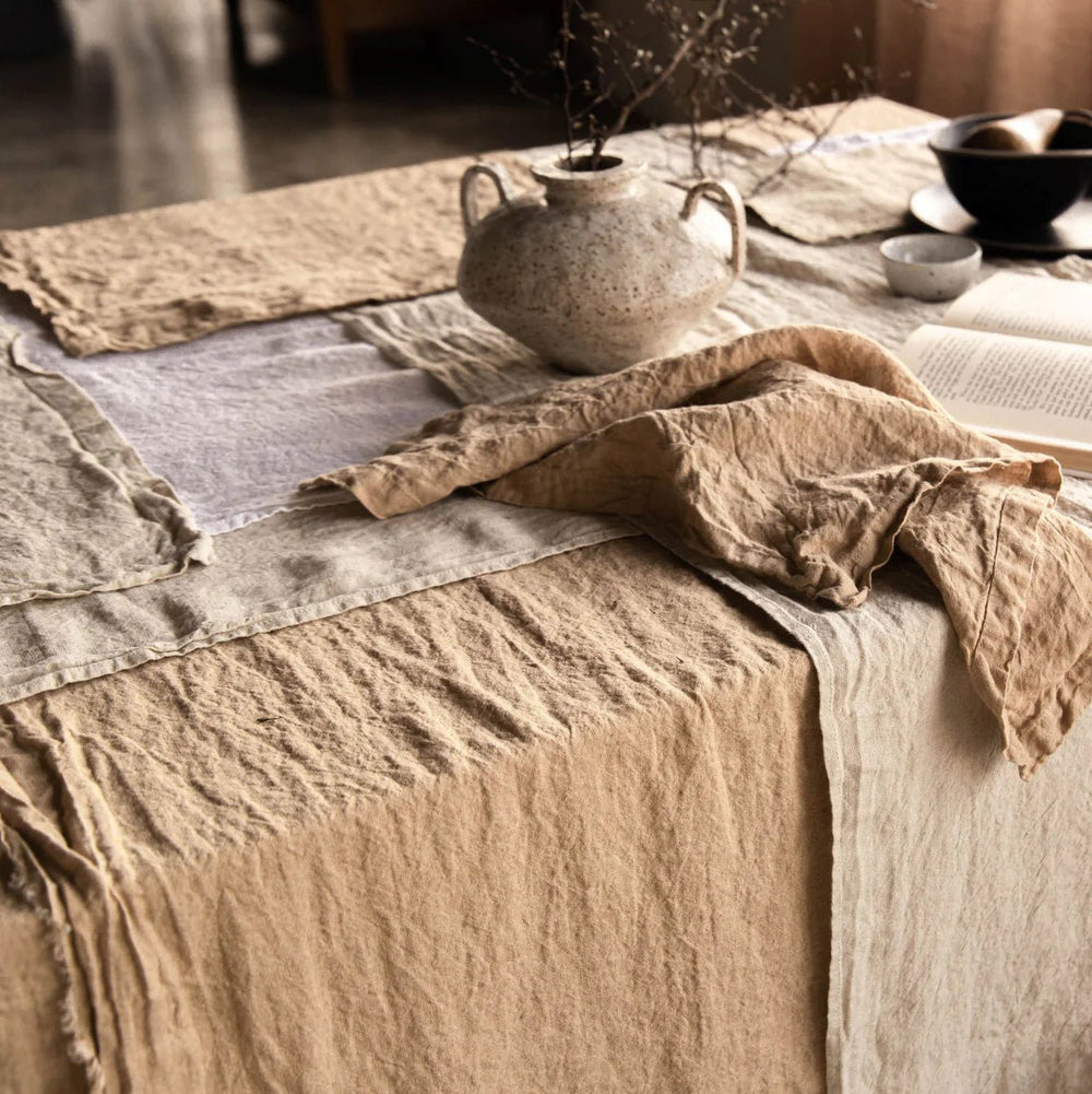 Basix Linen Runner | Sable - Suzie Anderson Home