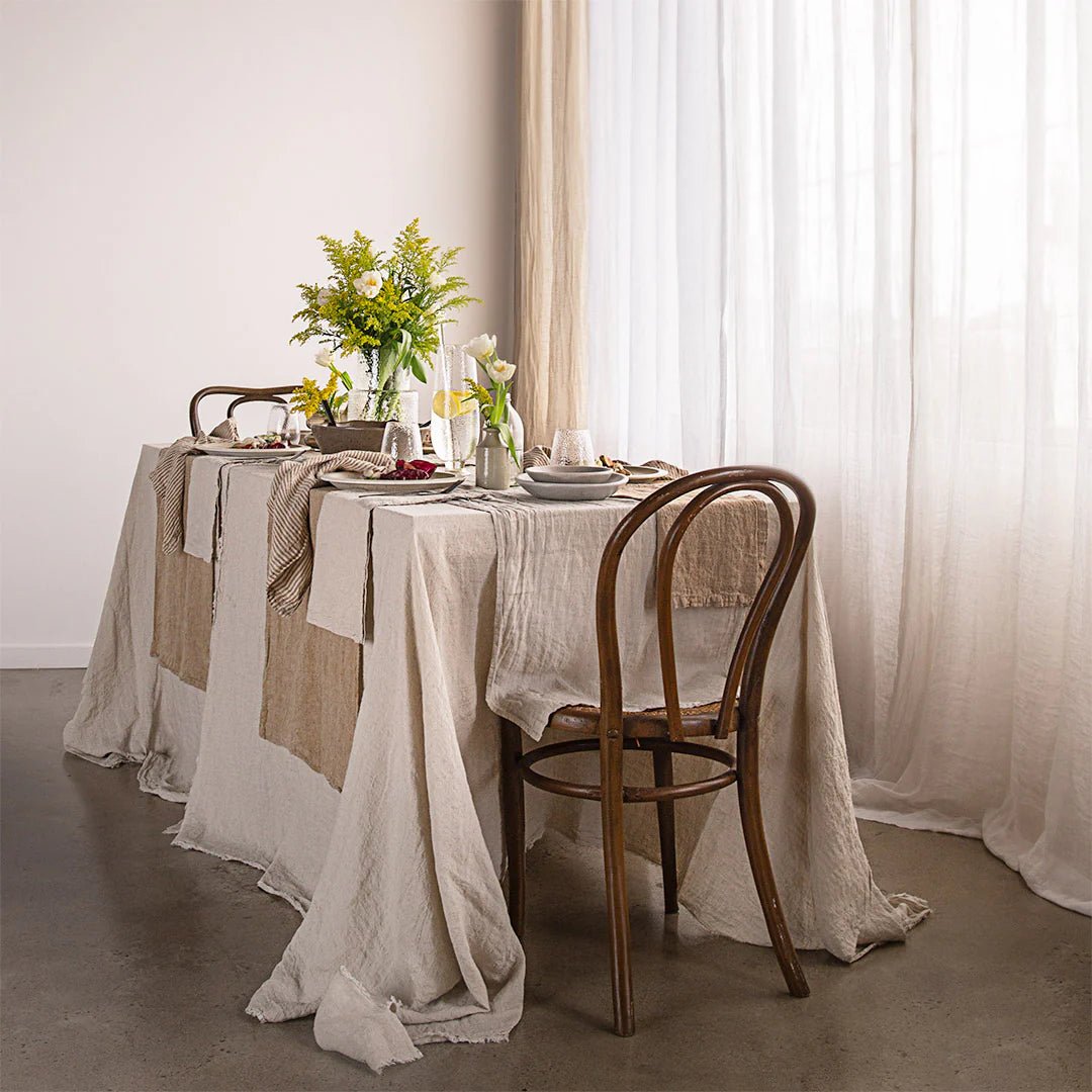 Basix Linen Runner | Sable - Suzie Anderson Home