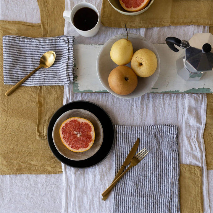 Basix Napkin Small Stripe | Ayrton/nox - Suzie Anderson Home