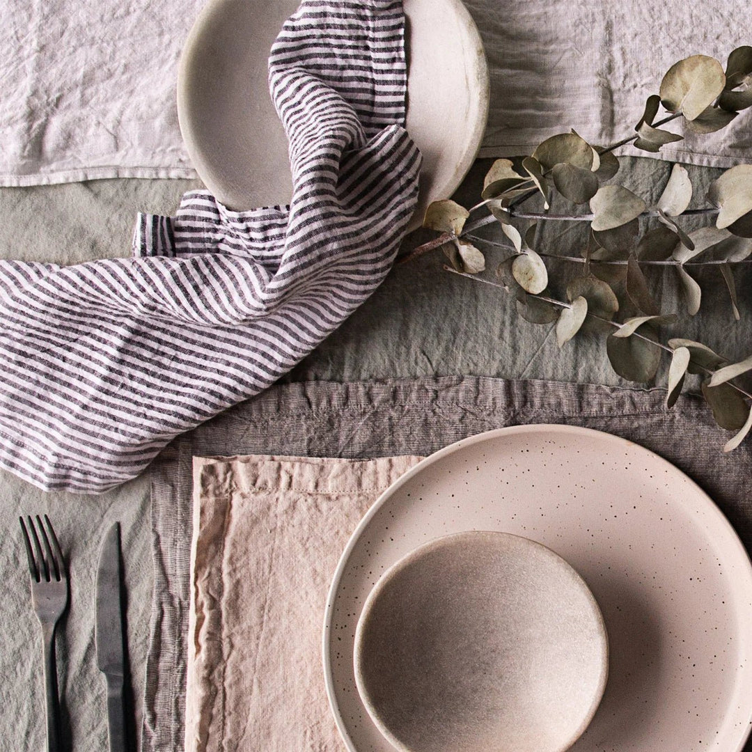 Basix Napkin Small Stripe | Ayrton/nox - Suzie Anderson Home