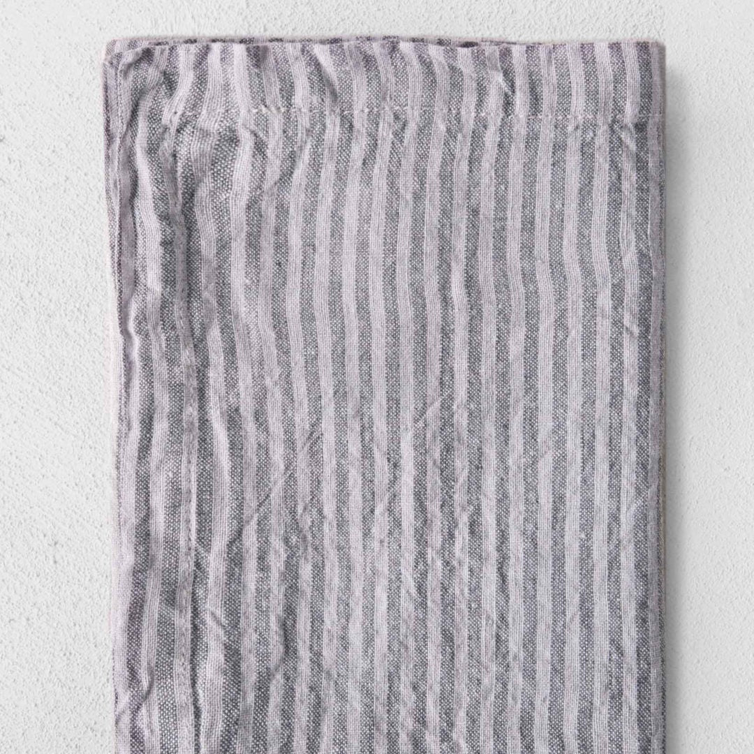 Basix Napkin Small stripe | Tempest/Fog - Suzie Anderson Home