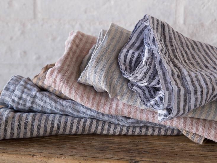 Basix Napkin Small stripe | Tempest/Fog - Suzie Anderson Home