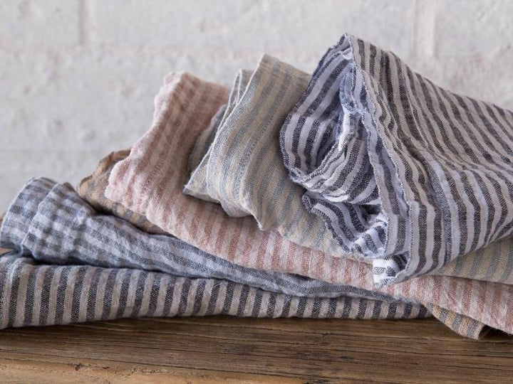 Basix Napkin Small stripe | Tempest/Fog - Suzie Anderson Home