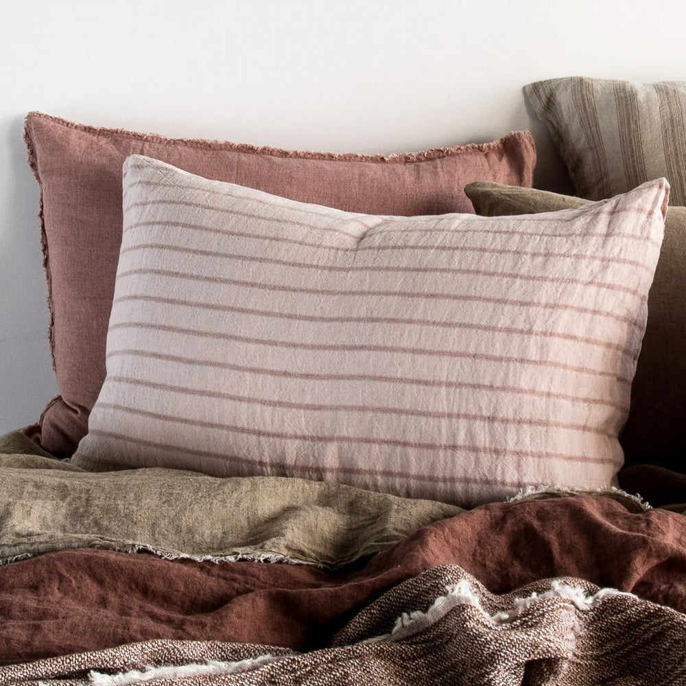 Basix Standard Pillowcase Big Stripe | Rosa/Floss - Suzie Anderson Home