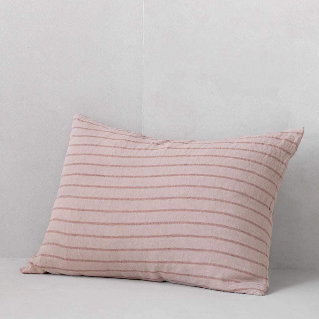 Basix Standard Pillowcase Big Stripe | Rosa/Floss - Suzie Anderson Home