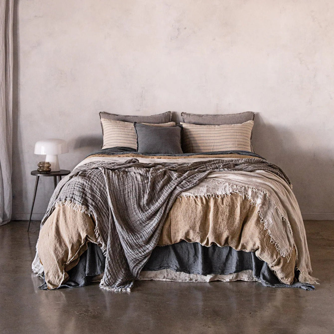 Basix Standard Pillowcase Big stripe | Roy/Sable - Suzie Anderson Home