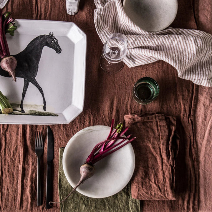 Basix Stripe Linen Napkin | Ayrton/Russo - Suzie Anderson Home