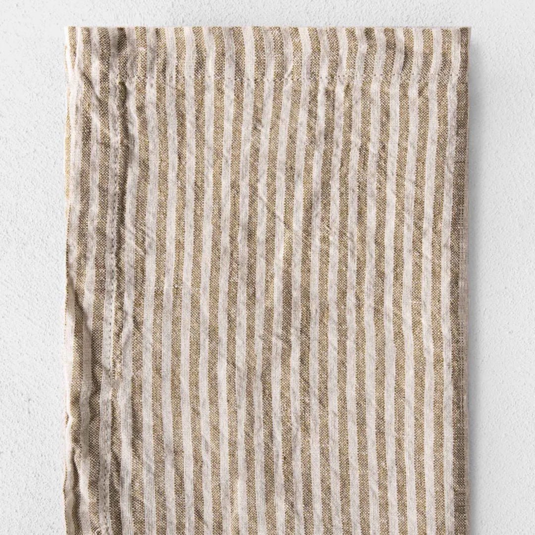 Basix Stripe Napkin | Brun/Sable - Suzie Anderson Home