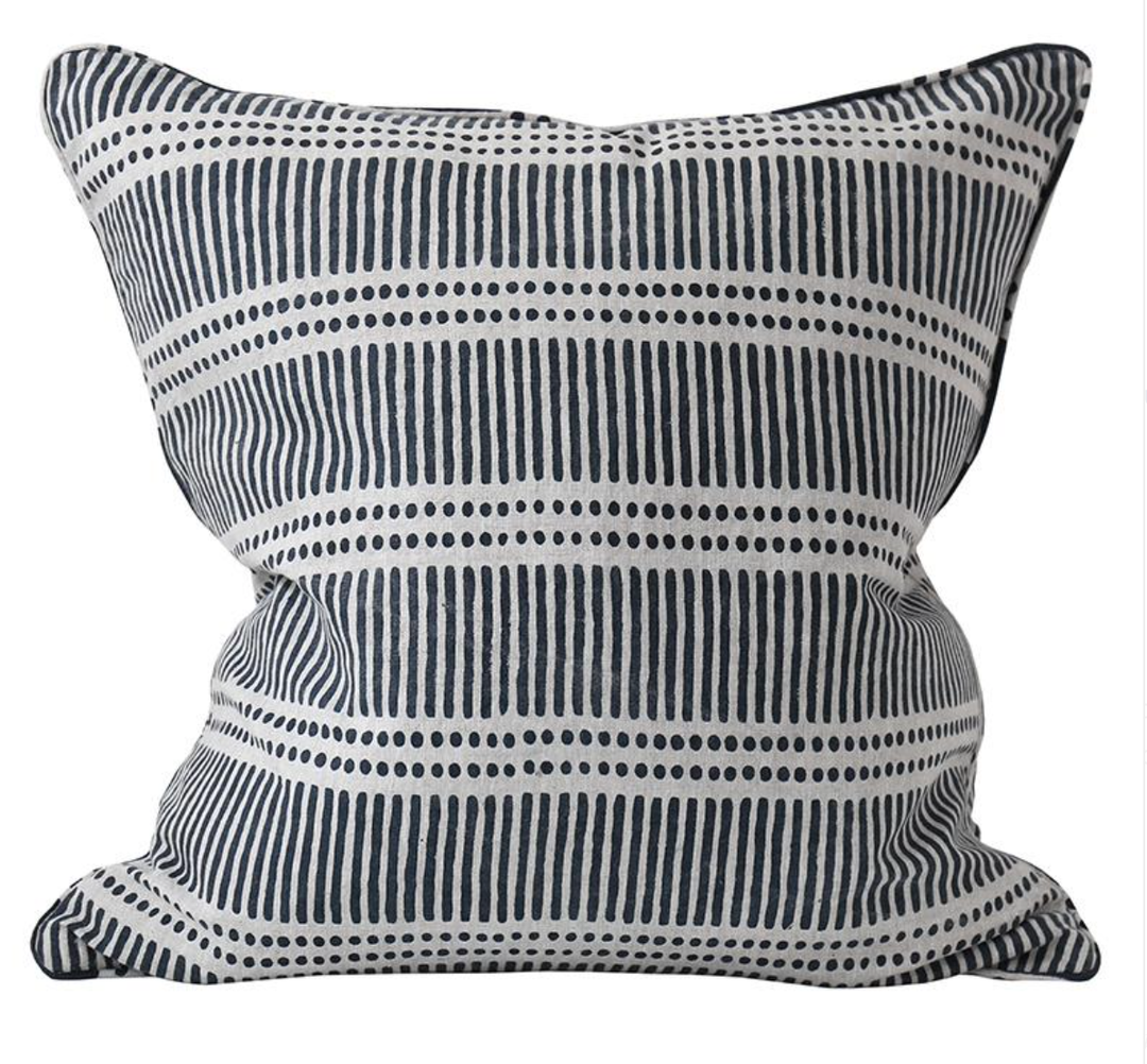 Dash Dot Indian Teal Cushion & Insert | 55x55cm