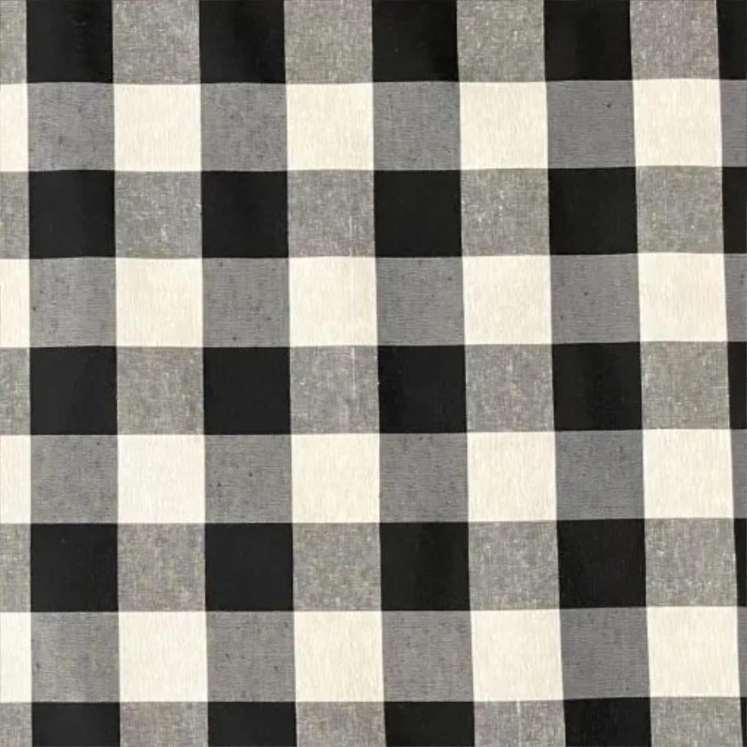 Tablecloth | Stain Resistant Large Black Check | 150 x 300cm