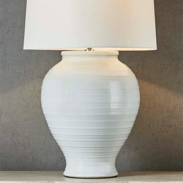 Blanc Ridge Ceramic Lamp Base | H 53cm, approx W 37cm - Suzie Anderson Home