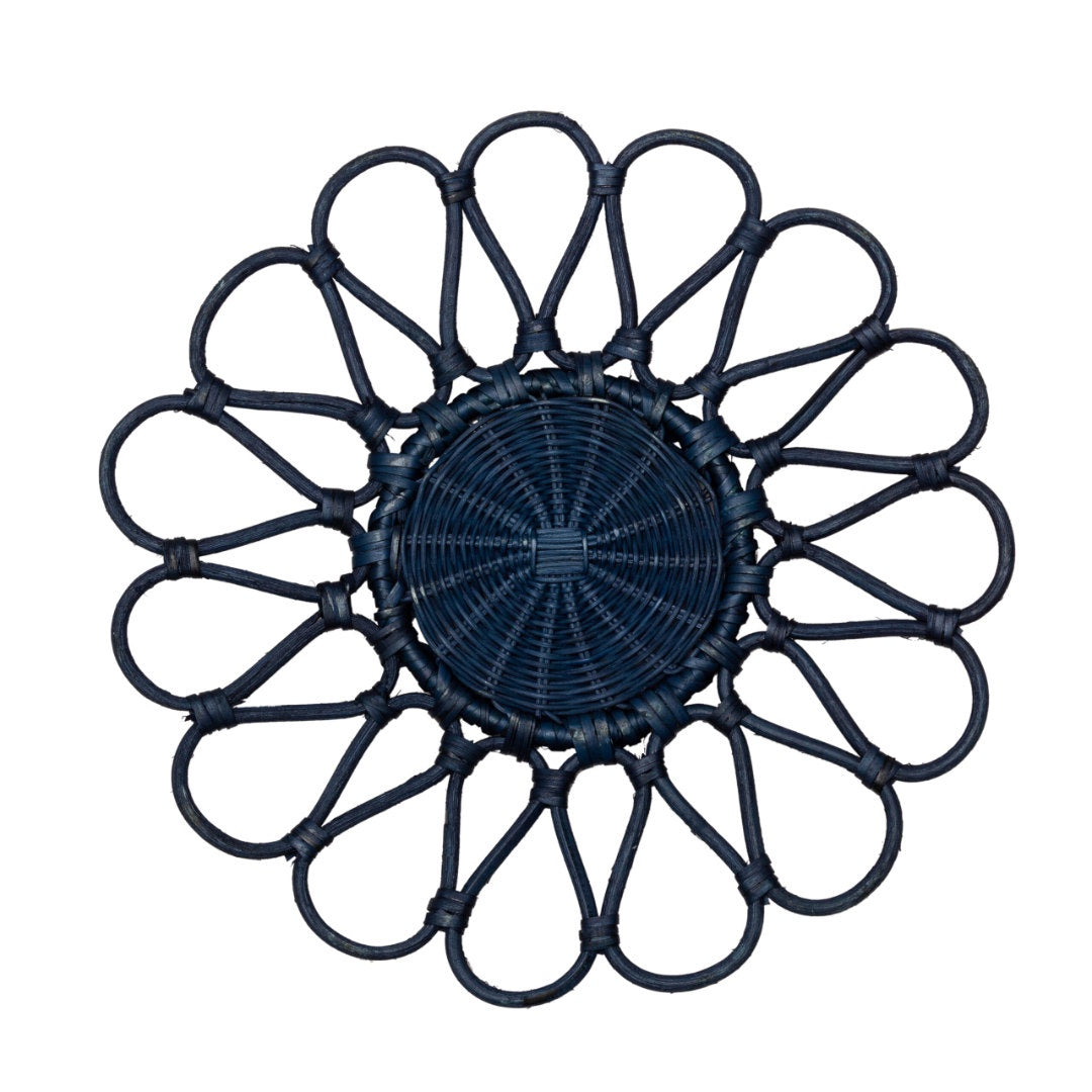 Rattan Placemat Yoga Blue