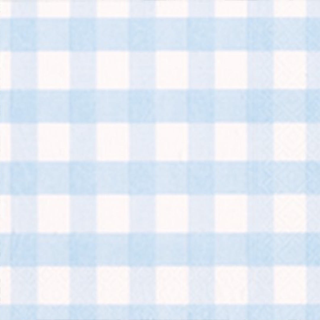 Lunch Napkin Pk of 20 | Gingham Light Blue