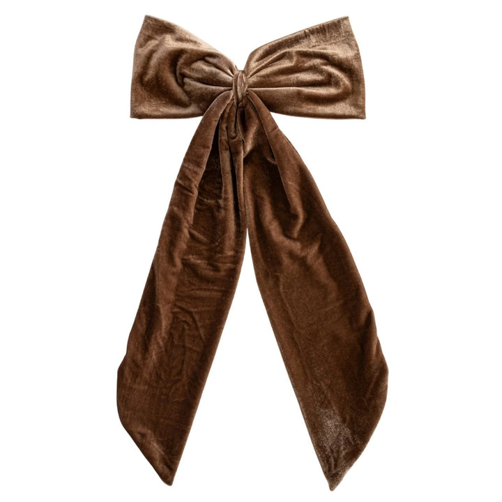 Mocha Velvet Christmas Bow | Large