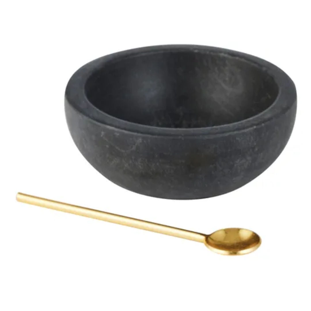 Neo Grey Marble Bowl with Spoon