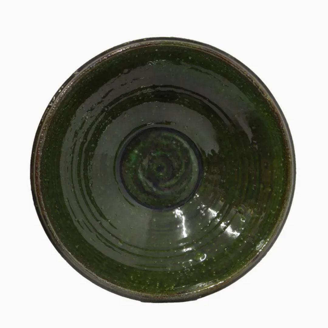 Romanesque Large Terracotta Glazed Bowl | W39cm