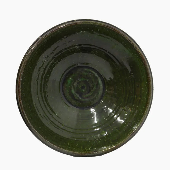 Romanesque Large Terracotta Glazed Bowl | W39cm