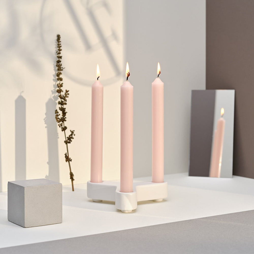 BOX OF 12 Dinner Candle | Rose | Made in France (Pay for 11, Get 12) - Suzie Anderson Home
