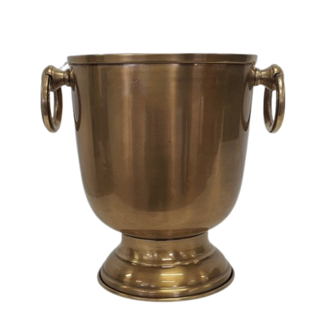 Knox Round Ice Bucket | Brass