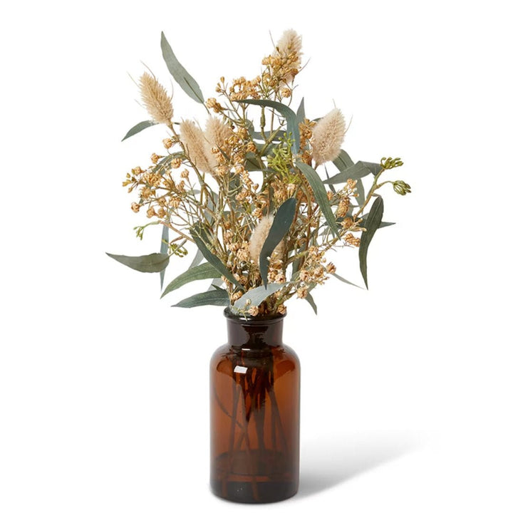 Bunny Tail Popcorn Flower Sprig | Brown Green - Suzie Anderson Home