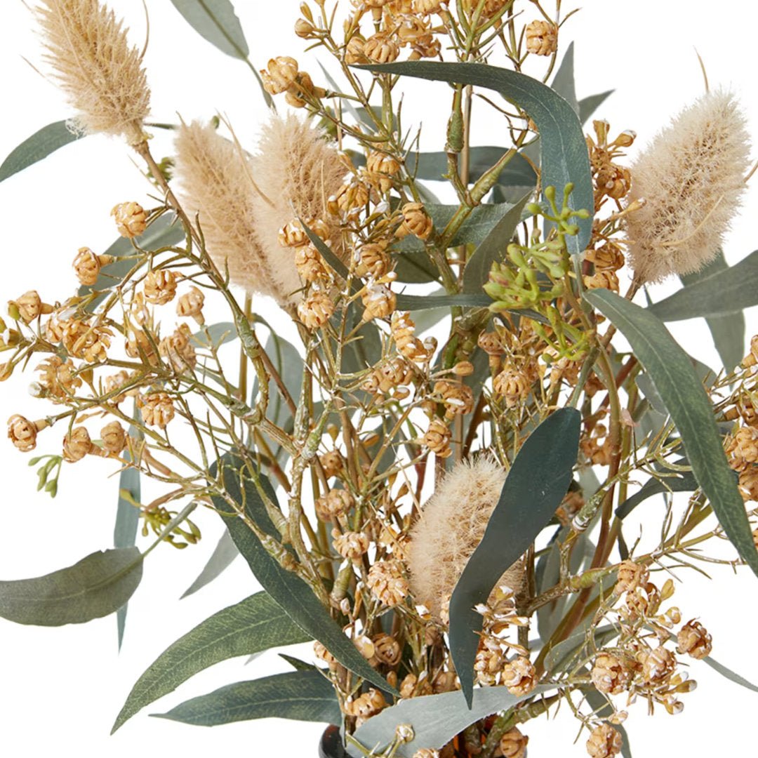 Bunny Tail Popcorn Flower Sprig | Brown Green - Suzie Anderson Home