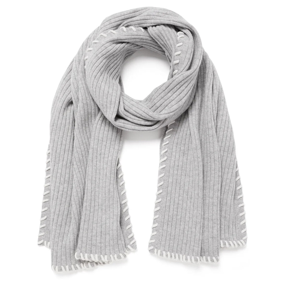 Cable | Cashwool Blanket Scarf | Grey Marle - Suzie Anderson Home
