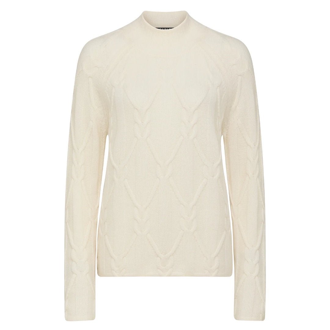 Cable | Cashwool Cable Jumper | Milk - Suzie Anderson Home