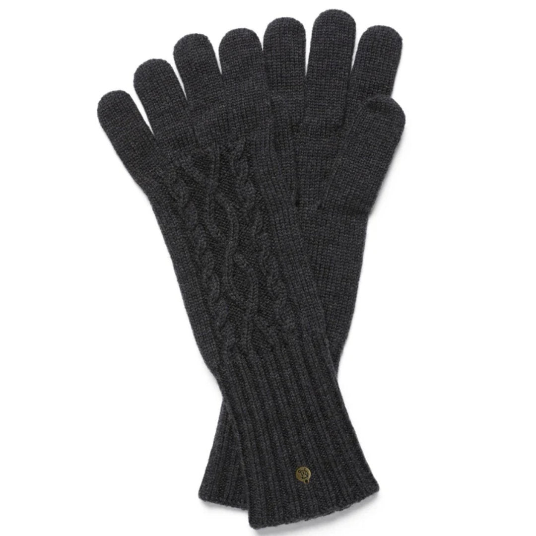 Cable | Merino Gloves | Charcoal - Suzie Anderson Home