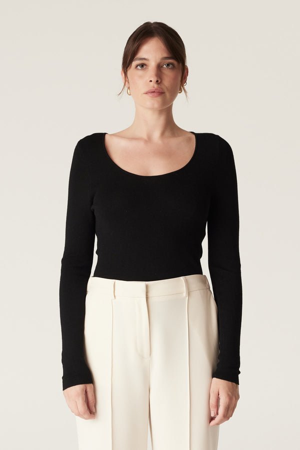 Cable | Superfine Merino Scoop | Black - Suzie Anderson Home