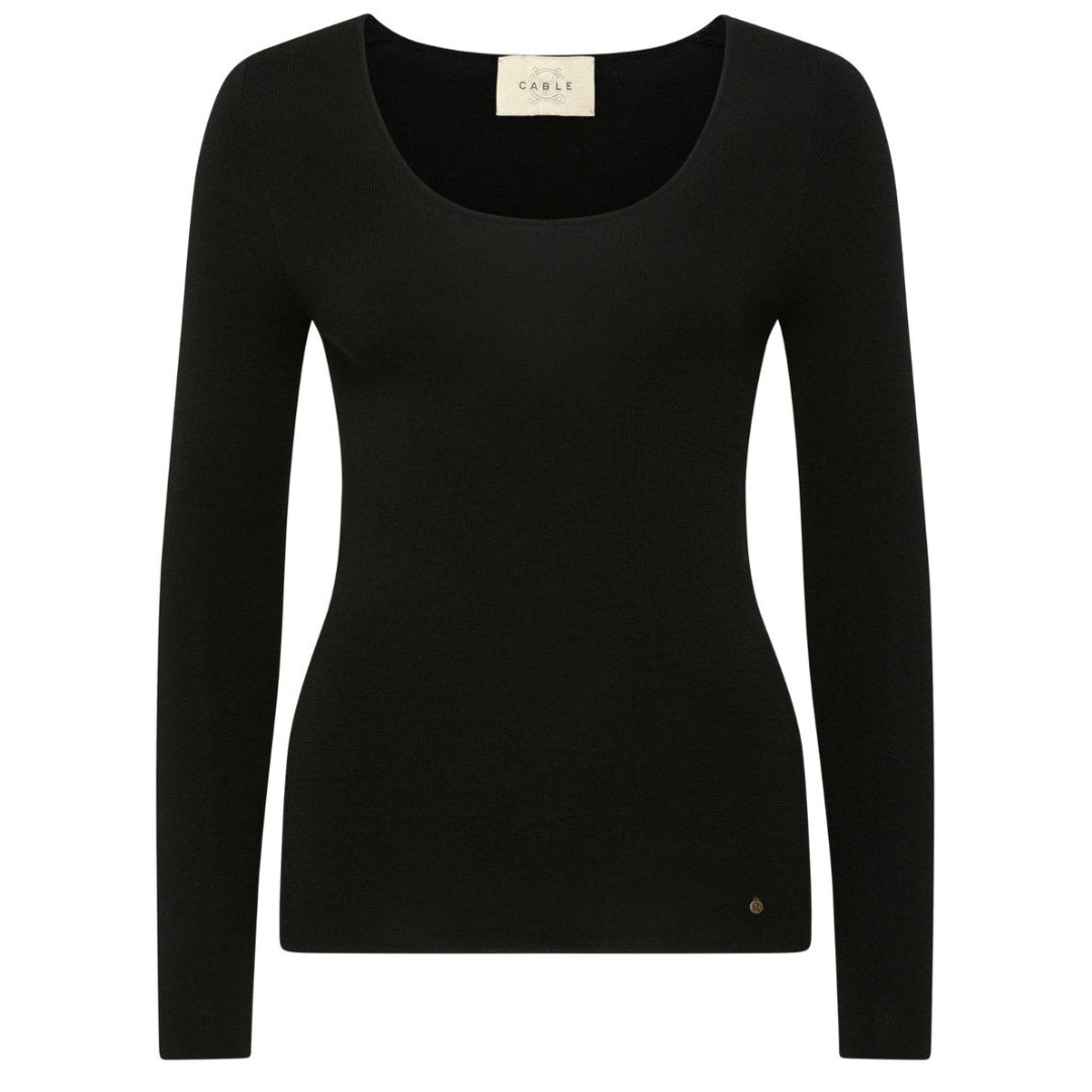 Cable | Superfine Merino Scoop | Black - Suzie Anderson Home