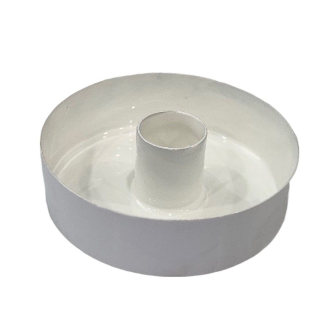 White Powder Coated Candle Holder