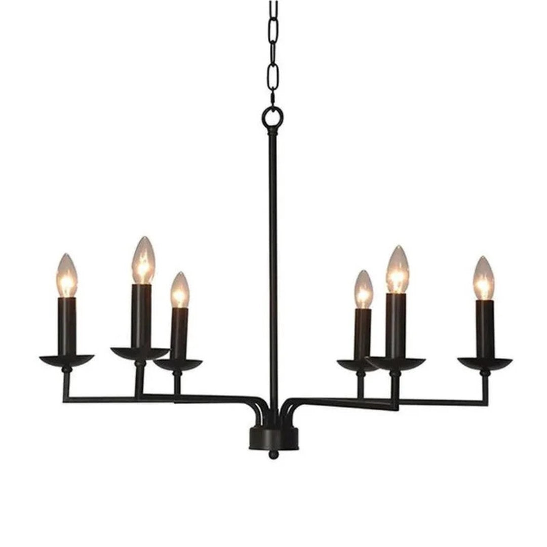 Edward Chandelier | Black Iron | Small W76 x H57cm