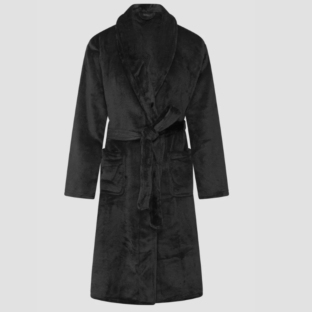 Brogo Bath Robe | Micro Mink | Charcoal