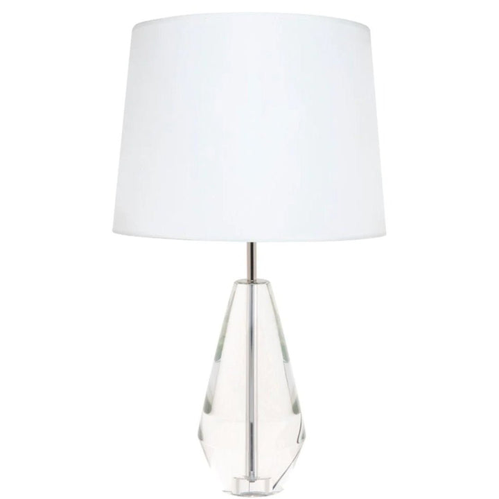 Chizelle Crystal Table Lamp with White Shade | Overall H68 x W42cm - Suzie Anderson Home