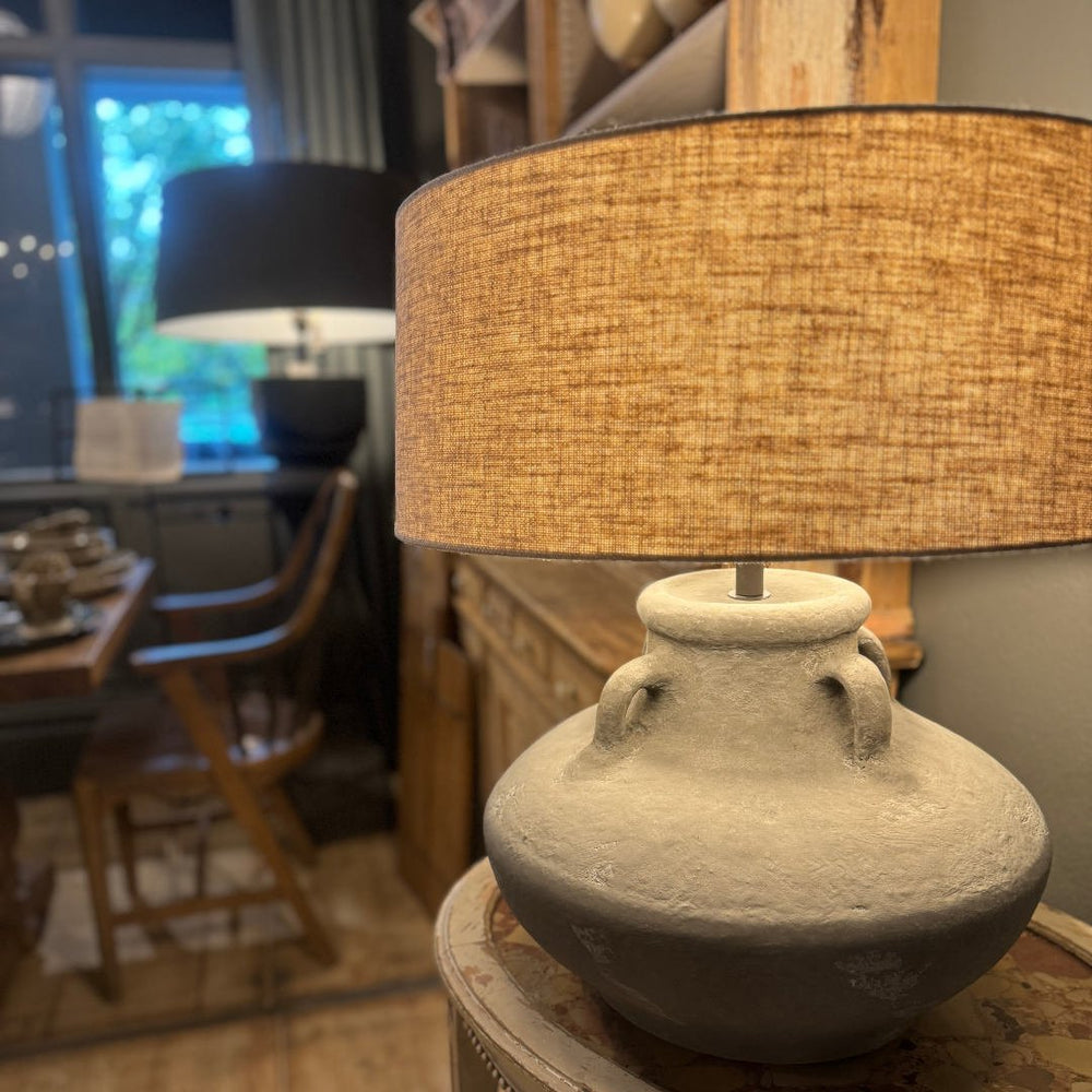Connato Jug Lamp Base | Grey Chalk | W40 x H40cm - Suzie Anderson Home