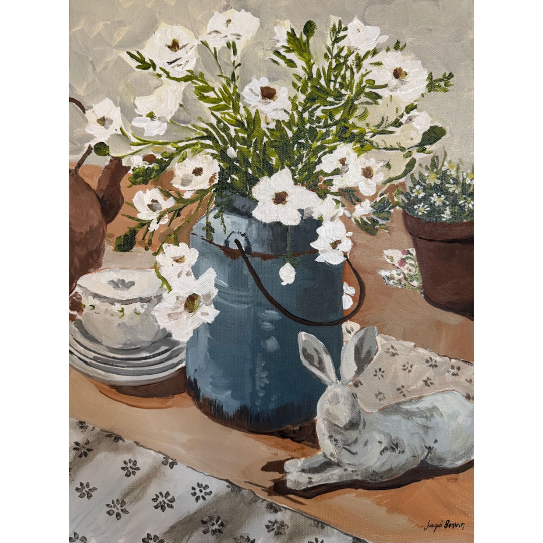 Cottage Blooms | Acrylic on Canvas | 31 x 41cm | Jacqui Brown | BOWRAL STORE