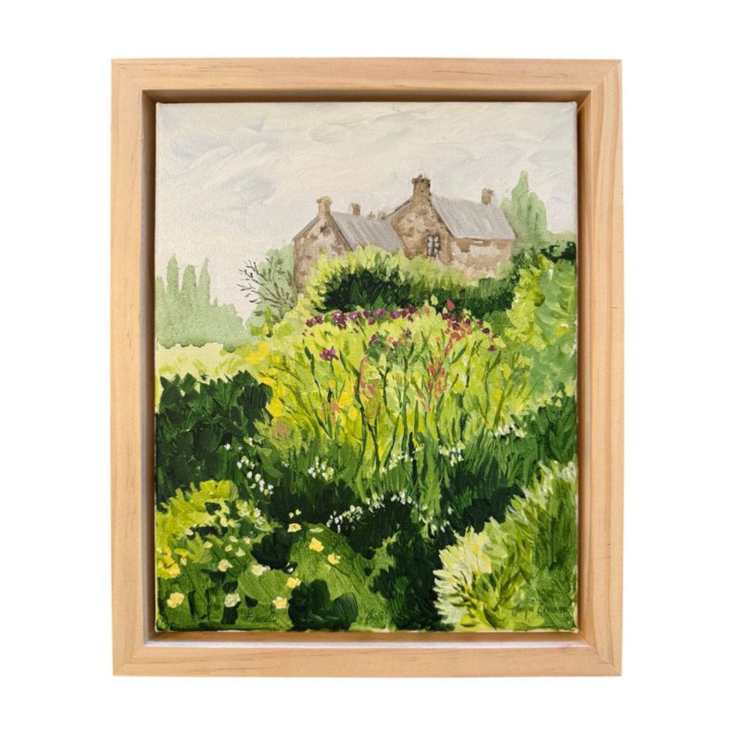 Cottage Garden | Framed Acrylic on Canvas | 29 x 24cm | Jacqui Brown