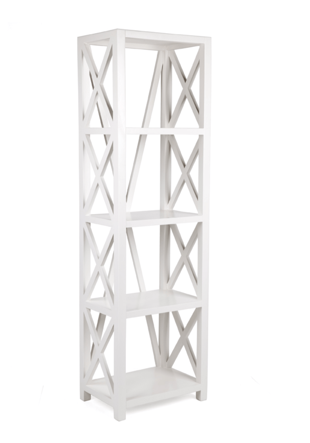 Cross bookcase | White | 50Wx35Dx170cmH - Suzie Anderson Home