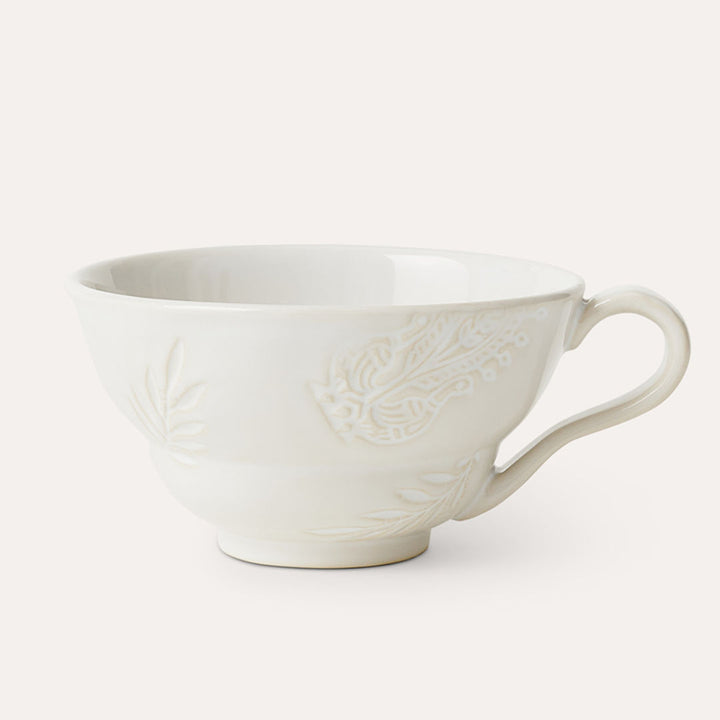 Arabesque Cup with Handle | White