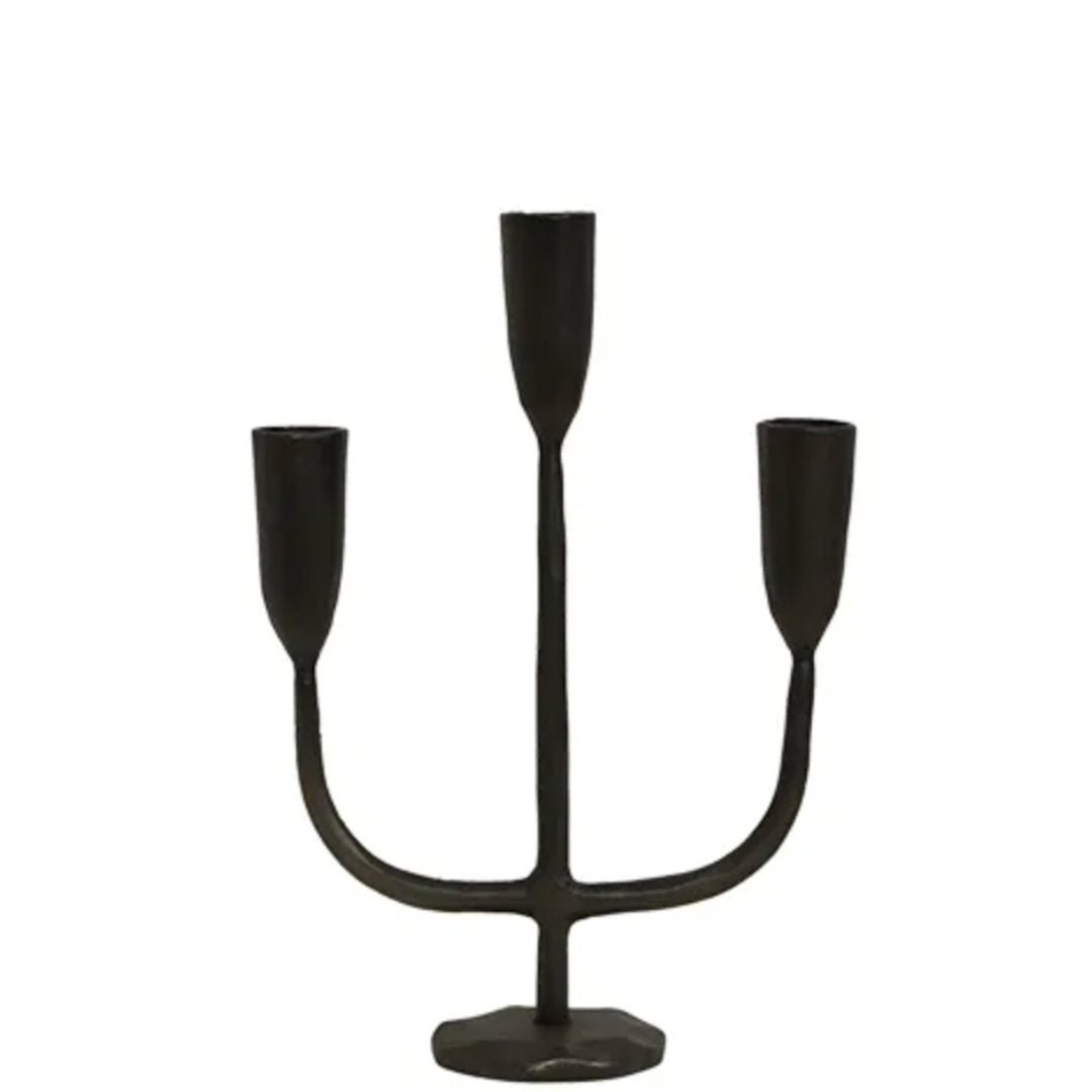 Dax 3 Light Candlestand | Black - Suzie Anderson Home