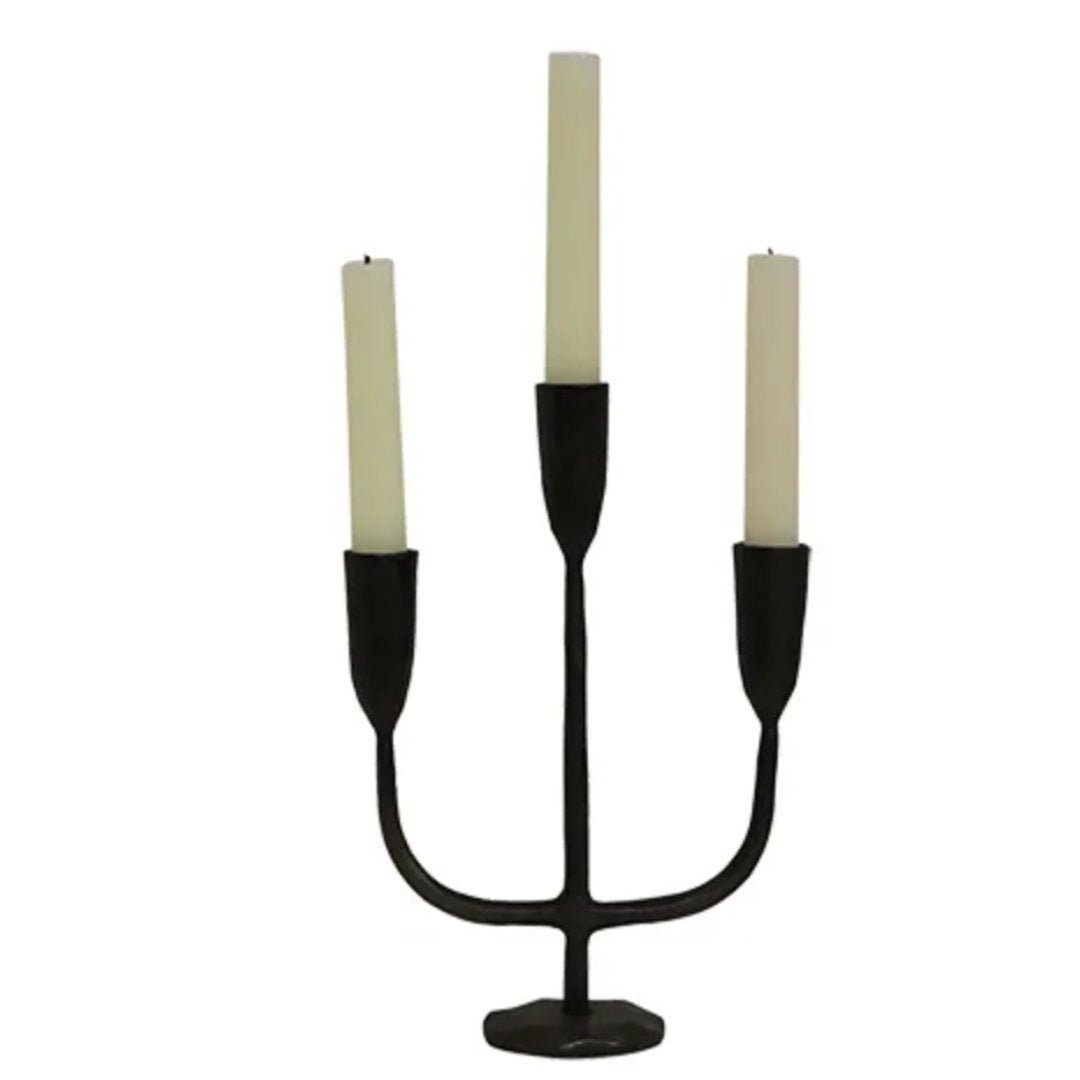 Dax 3 Light Candlestand | Black - Suzie Anderson Home